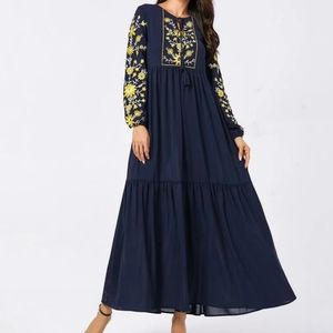 Vyshyvanka abaya caftan takchita jallabia dress